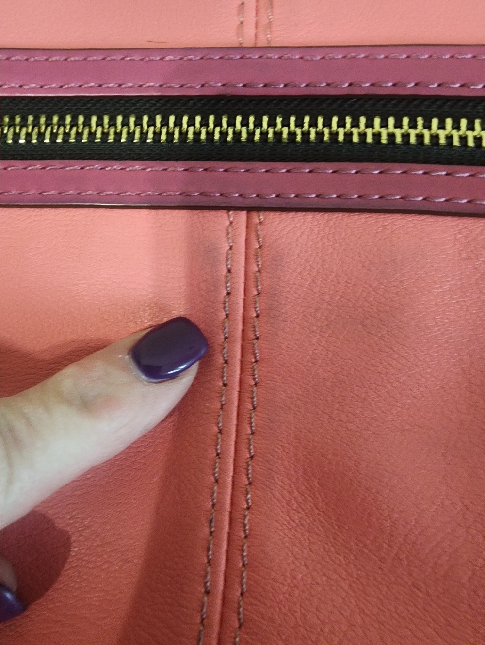 Vintage Coach Y2K Bonnie Cashin Pink Colorblock Leather Crossbody Foldover 13388 - Picture 16 of 17